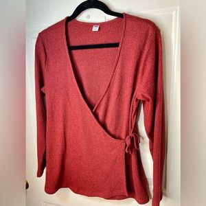 Wrap around top sweater